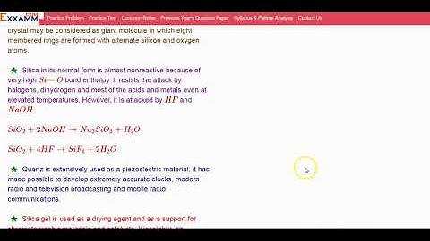SILICON DIOXIDE|Class11 Chapter11|CBSE|NCERT