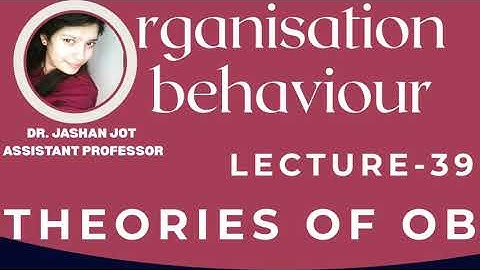 Organisational Behaviour(OB)-Theories of OB (Neo-Classical Theories)|BBA|B.COM|MBA|M.COM|-Lecture 39