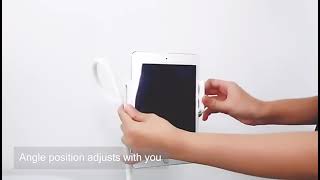 Gooseneck Flexi Phone Holder, Flexible Telescopic Long arm Mount with 360 Degree rotatable clamp