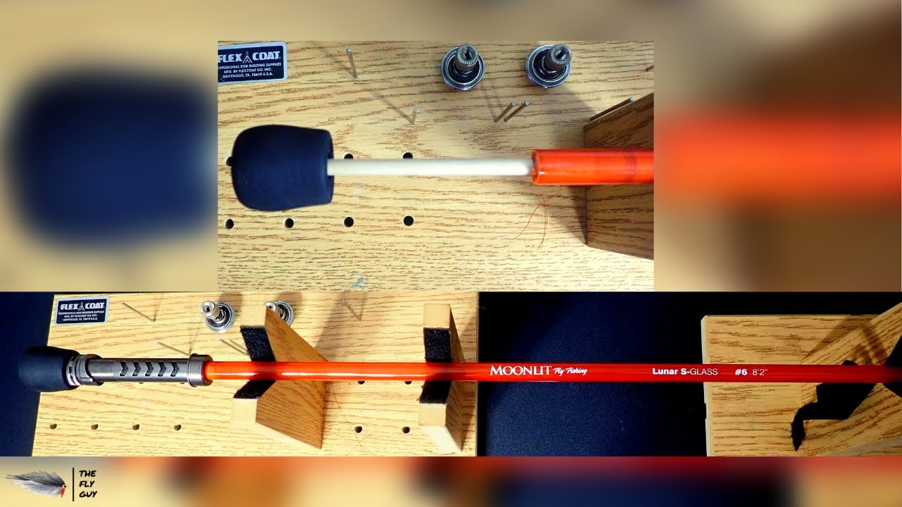 6 wt Fiberglass Fly Rod Build Update Feb. 2020 - EVA Fighting Butt Install & Reel Seat - The Fly Guy