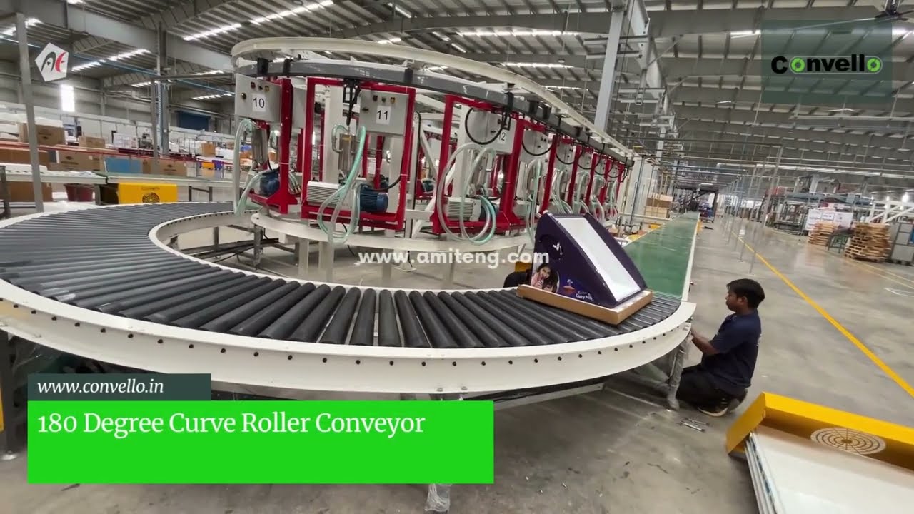 180 Degree Curve Roller Conveyor 