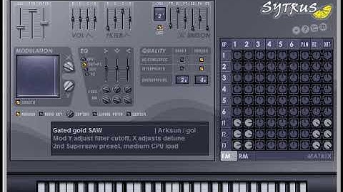 Sytrus VST synthesizer (Image-Line) - Preview of 24 sequences