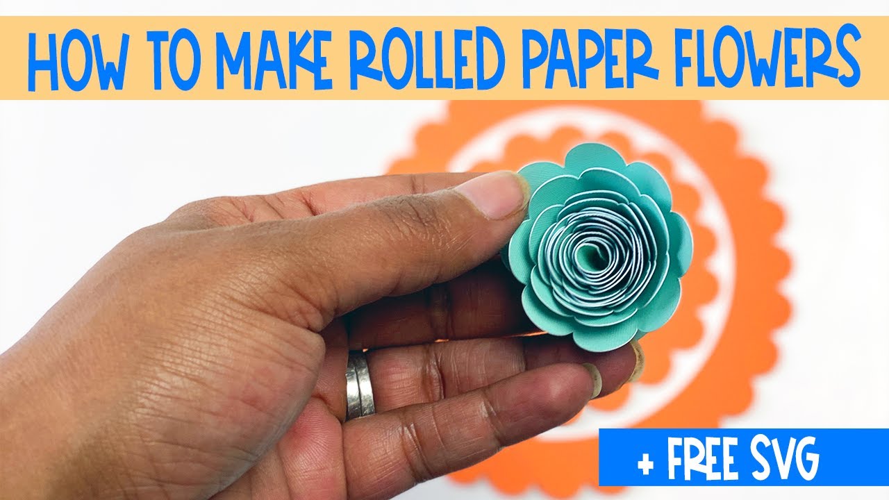 Paper Rose Free Rolled Flower Template