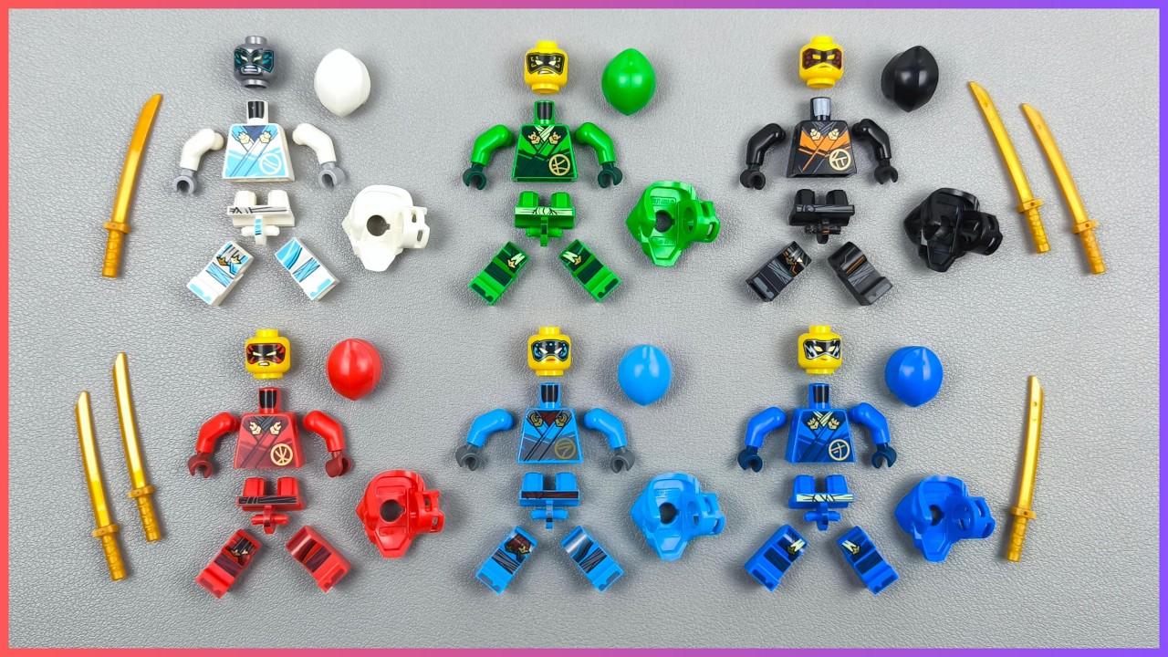 LEGO Ninjago MERGE SUIT Collection | Lloyd Kai Zane Cole Nya Jay