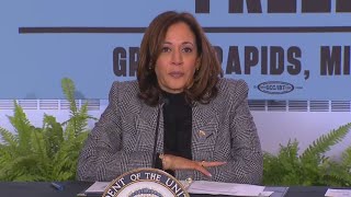 Vice President Kamala Harris speaks in Grand Rapids