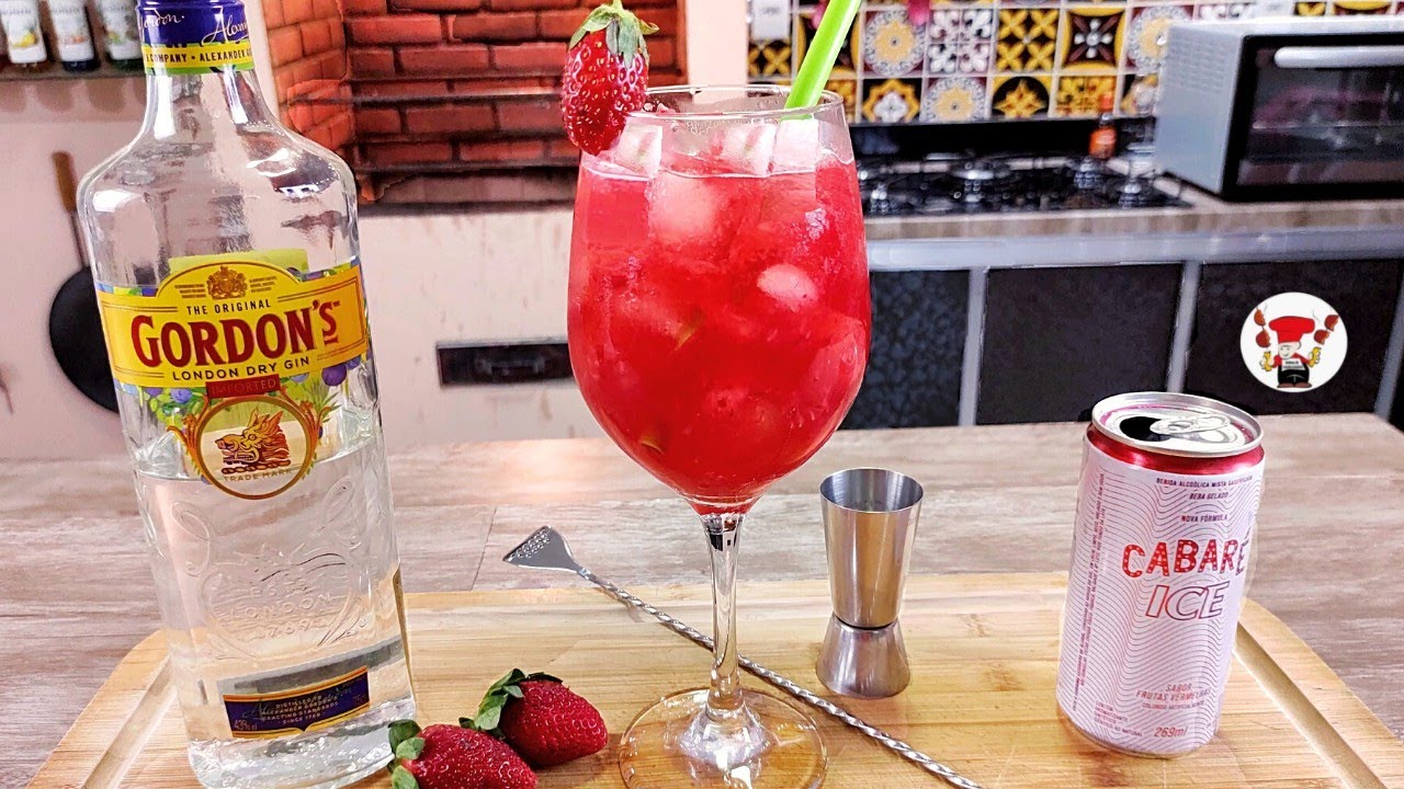 Como Fazer Gin Tônica Morango e Ice Drink YouTube