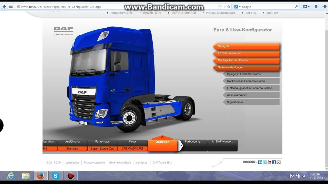 DAF XF CONFIGURATOR ON THE DAF WEBSITE [HD] - YouTube