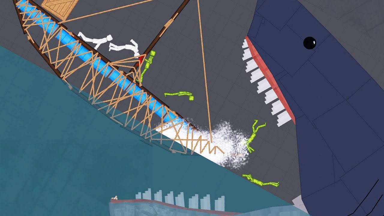 Megalodon Attacks Boats and Ships in People Playground (9)