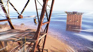 Установил ЗИПЛАЙН в доме на воде и живу там ЦЕЛЫЙ ВАЙП В РАСТ/RUST - Выживание в Rust