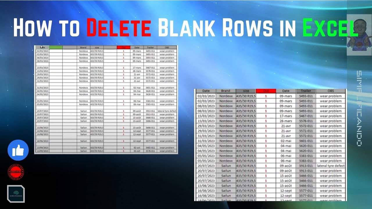 How to Delete Blank Rows in Excel - YouTube