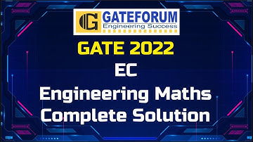 GATE 2022 Exam Solutions I Engineering Mathematics I Electronics & Communication Engineering