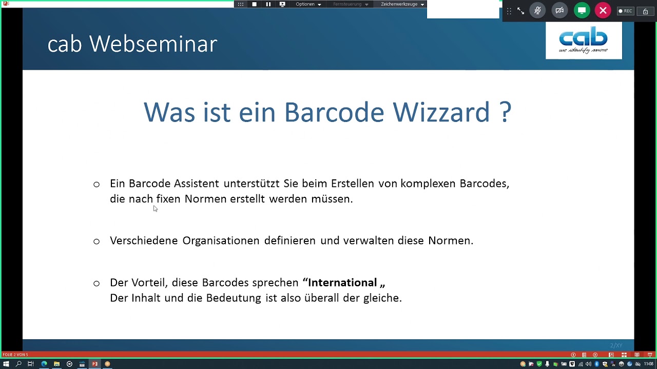 Update cablabel S3 Tutorial: Barcodes / Barcode-Wizard