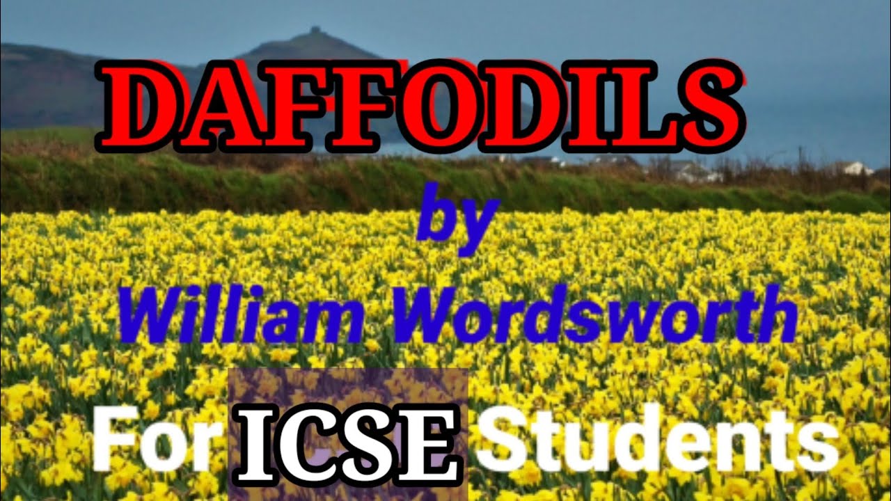 DAFFODILS / William Wordsworth/ICSE/ in Hindi/with Figure of Speech/by