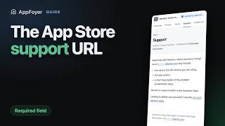 The support URL App Store Connect asks for