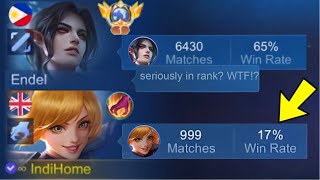 LOW WINRATE FANNY PRANK !! i showed my winrate after Mobile legends