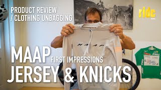 Product Review: MAAP Evade long-sleeve jersey & Team Bib Evo knicks, Unbagging & initial impressions