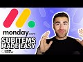 How to master subitems in mondaycom
