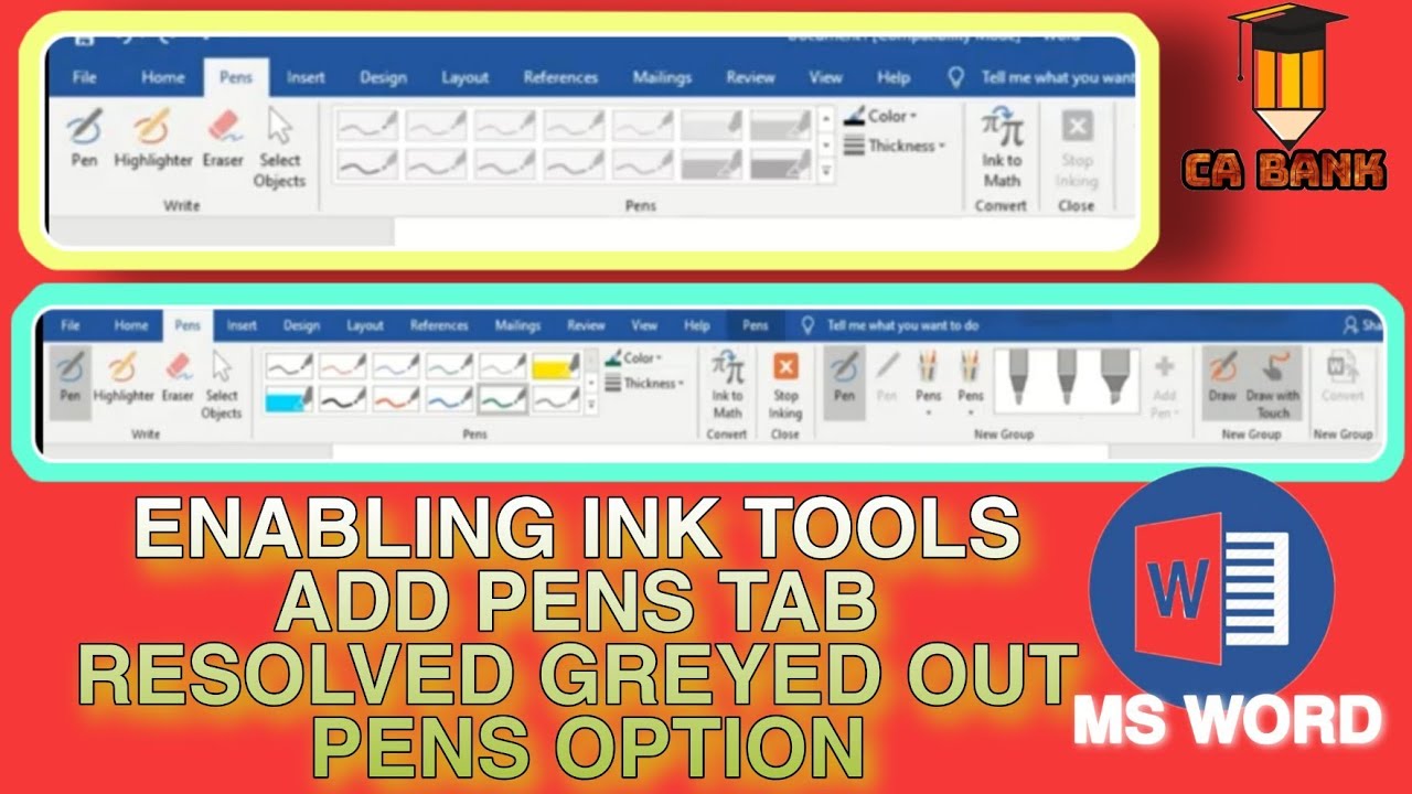 Annotate in Word and more with Office 365 Drawing and Inking Tools