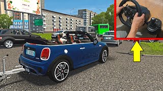 Mini cooper Steering Wheel Gameplay | City Car Driving simulator | Logitech 920 screenshot 5