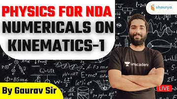 Numerical On Kinematics Part-1 | Target NDA 2021 | Gaurav Sir