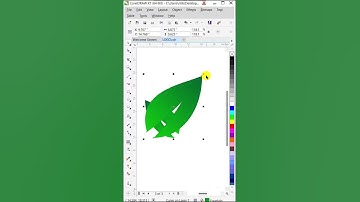 leaf logo design in CorelDRAW #coreldraw #shorts #designinglogo #graphicdesign