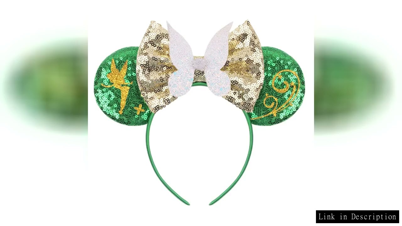 Disney Tinker Bell Ear Headband for Adults Mickey Mouse Ears Hairbands Baby Girls Headwear Women Bow