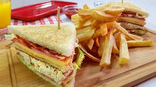 Aprende a preparar club sándwich • Receta casera • Comida peruana • Peruvian food | BUENAZO!