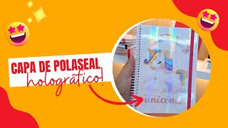 Plastificação Personalizada Capa De Caderno Com Polaseal Holográfico