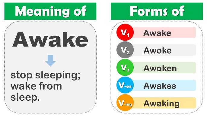 Awake Past And Past Participle Form V1 V2 V3 V4 V5 Form of Awake