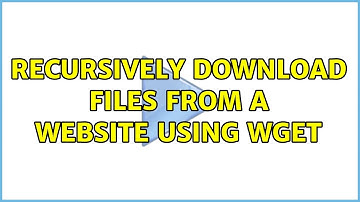 Recursively download files from a website using wget