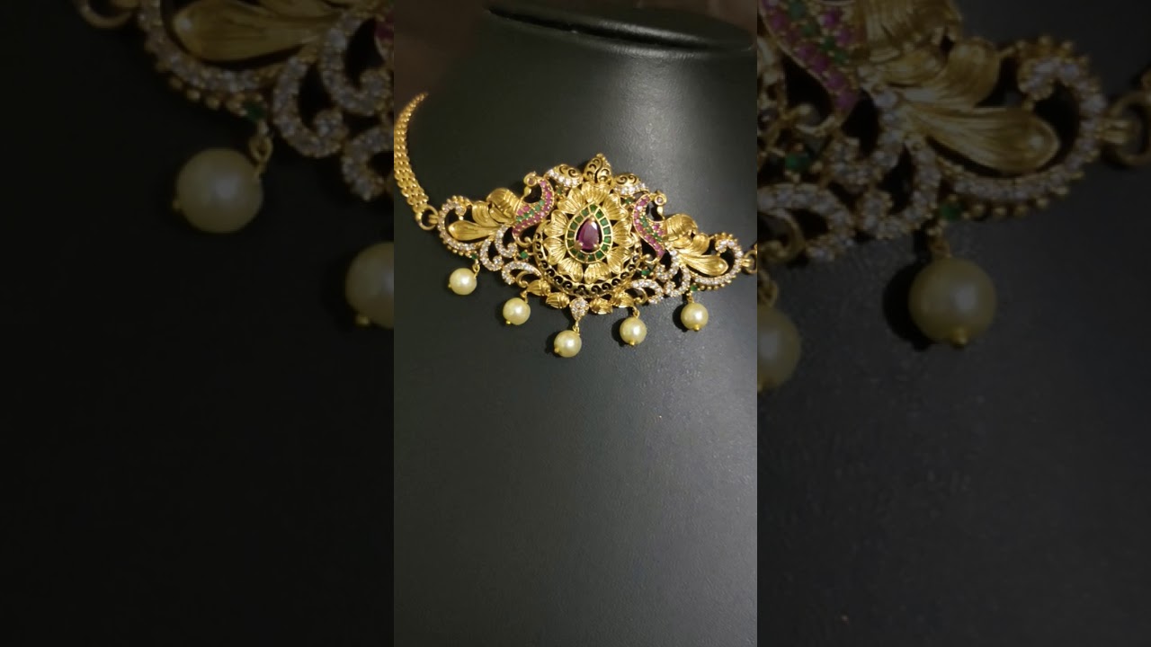 premium quality gold mat mini choker ₹550 free shipping @ 8897728869 enquiry number.