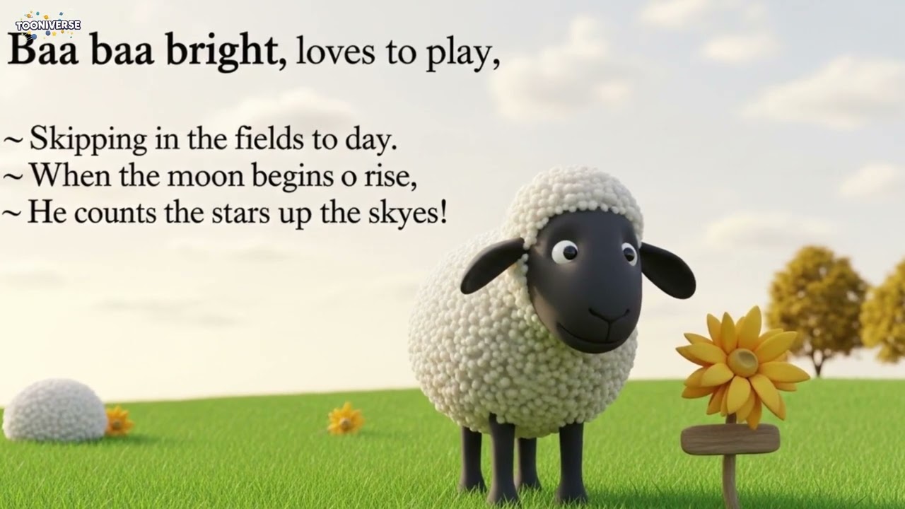 Baa Baa Bright Sheep – Fun Kids Song  Tooniverse