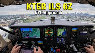 Flying the Teterboro ILS in IMC — Piper Aztec Cockpit & ATC