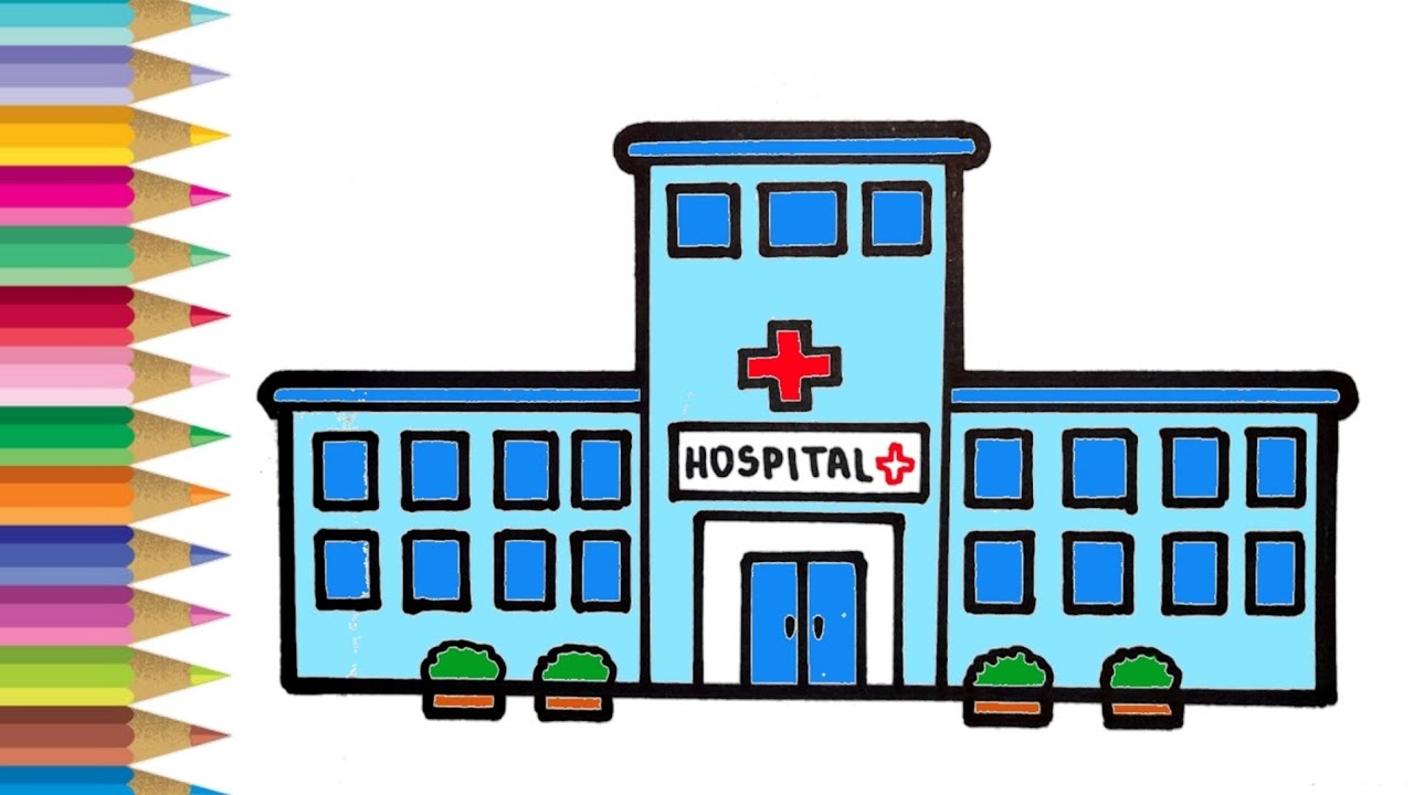  Easy Drawing Hospital Hospital Drawing Easy How To Draw A Hospital 