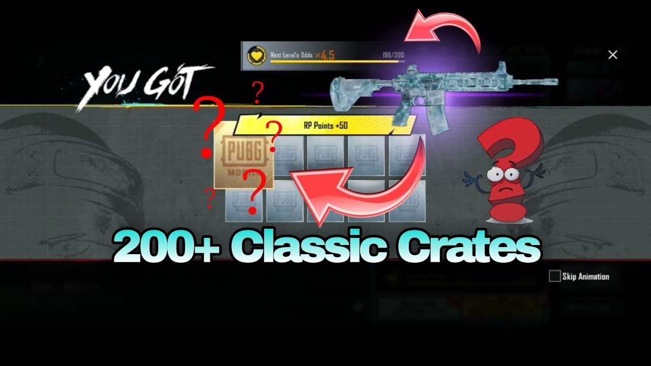 Pubg Mobile M416 glacier crate opening WISH | 250+ Classic Crates | Mr Flick Gaming