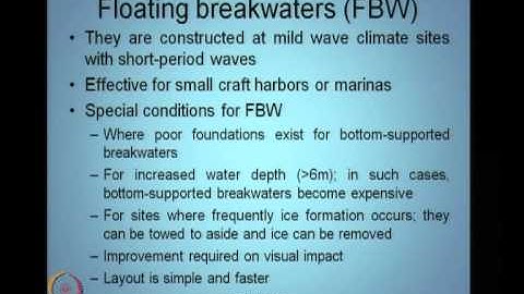 Mod-01 Lec-10 Types of coastal structures II