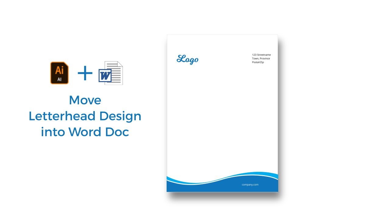 Letterhead Design Illustrator To Word Doc Youtube