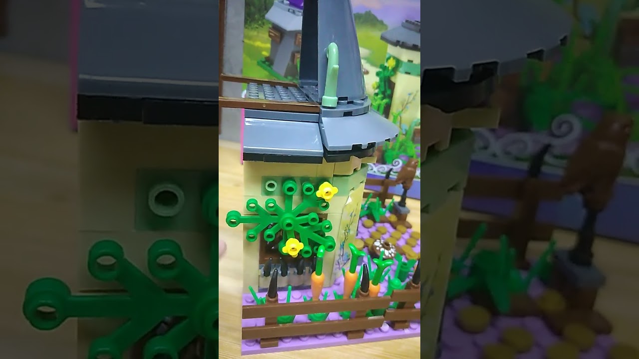 The magic of Golden hair Lego toy witch house