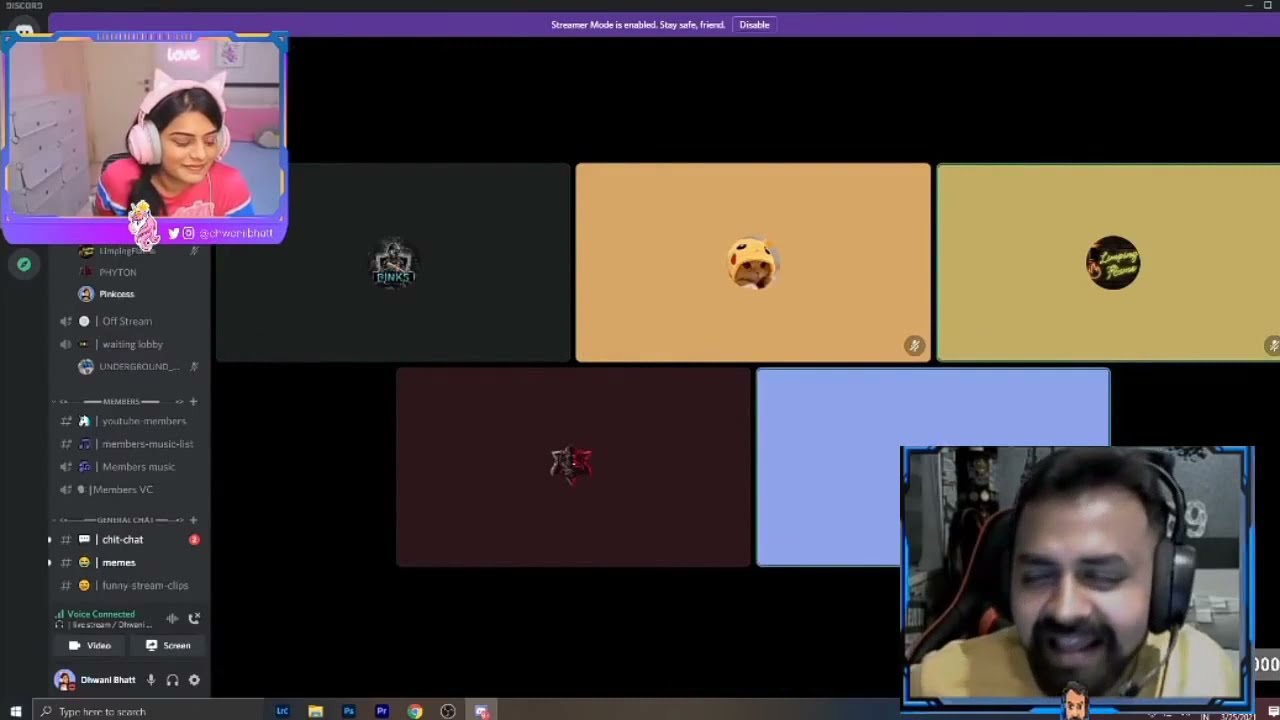 Binks singing with Dhwani on Dhwani's stream 🤣🤣 Ft  SIMP😂😂