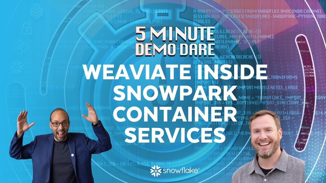[LIVE] Demo Dare: Weaviate Inside Snowpark Container Services - YouTube