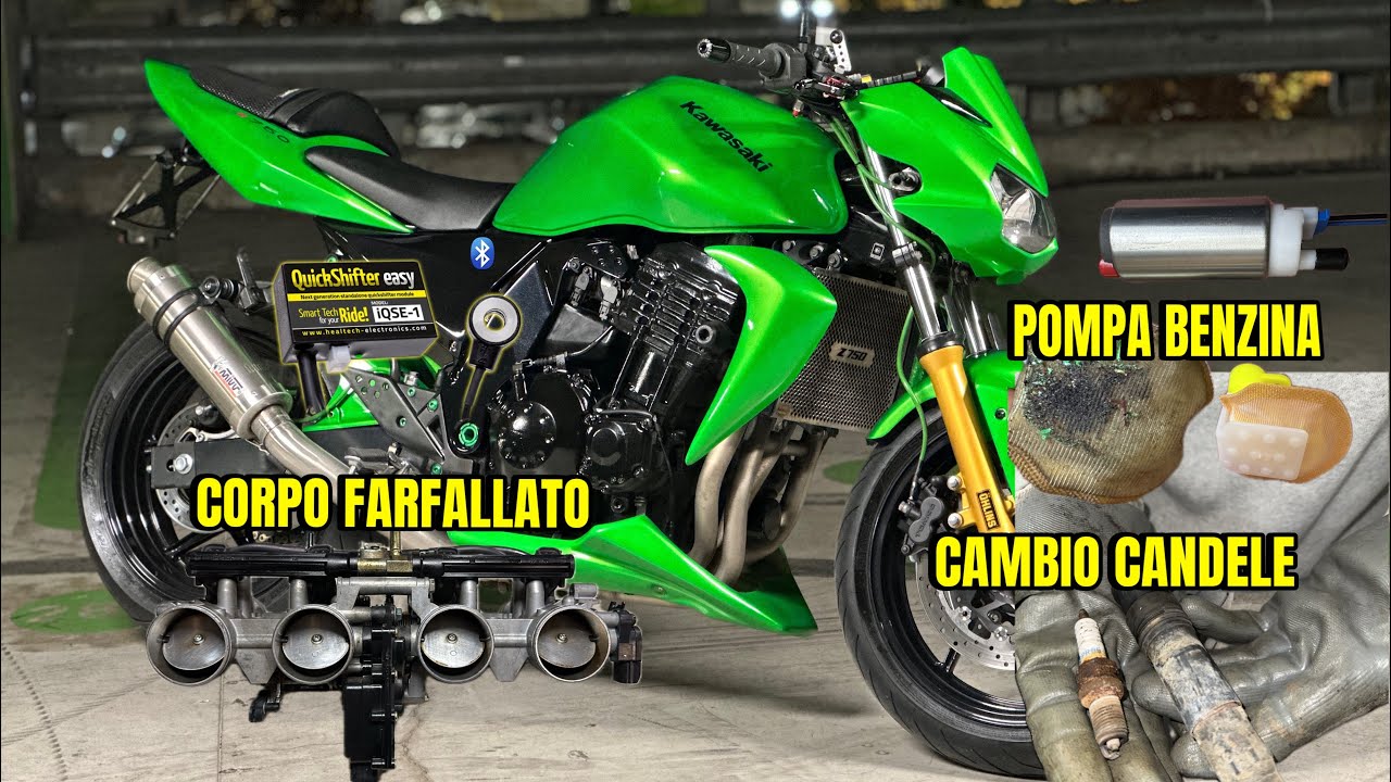 KAWASAKI Z750 2005 SERVICE: POMPA BENZINA, CORPO FARFALLATO, CANDELE