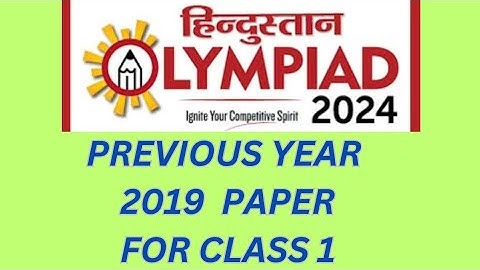 Hindustan Olympiad previous year 2019 paper of class 1. #olympiad #howto #prepration #scifun4u