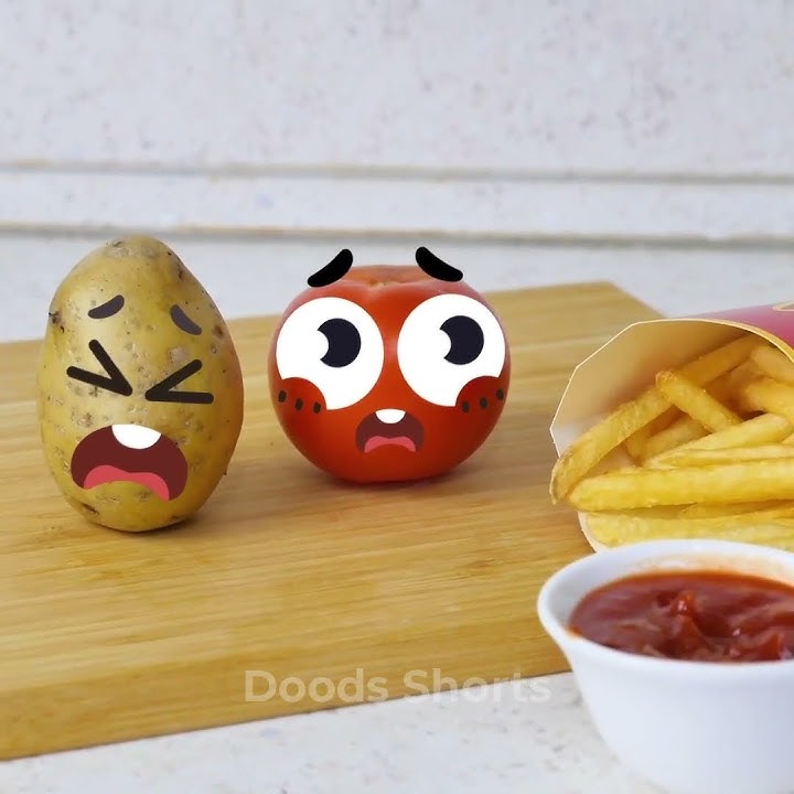 HORROR FOR POTATO AND TOMATO #doods #shorts