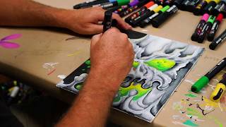 Get started with POSCA Paint Pens!  An art kit and online painting course with Drew Brophy