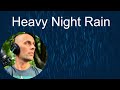 Heavy Rain No Thunder BLACK SCREEN, Rain Sounds For Sleeping, Heavy Rain at Night, Black Screen Rain