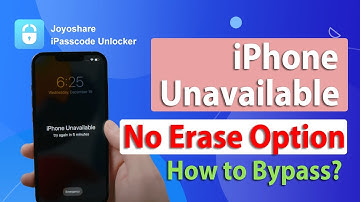 iPhone Unavailable No Erase Option How to Bypass?