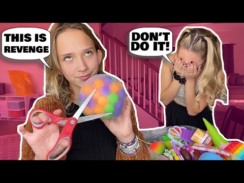 Kalli CUTS OPEN my FAVORITE FIDGET for REVENGE?! ?? *PRANK GONE TOO FAR*