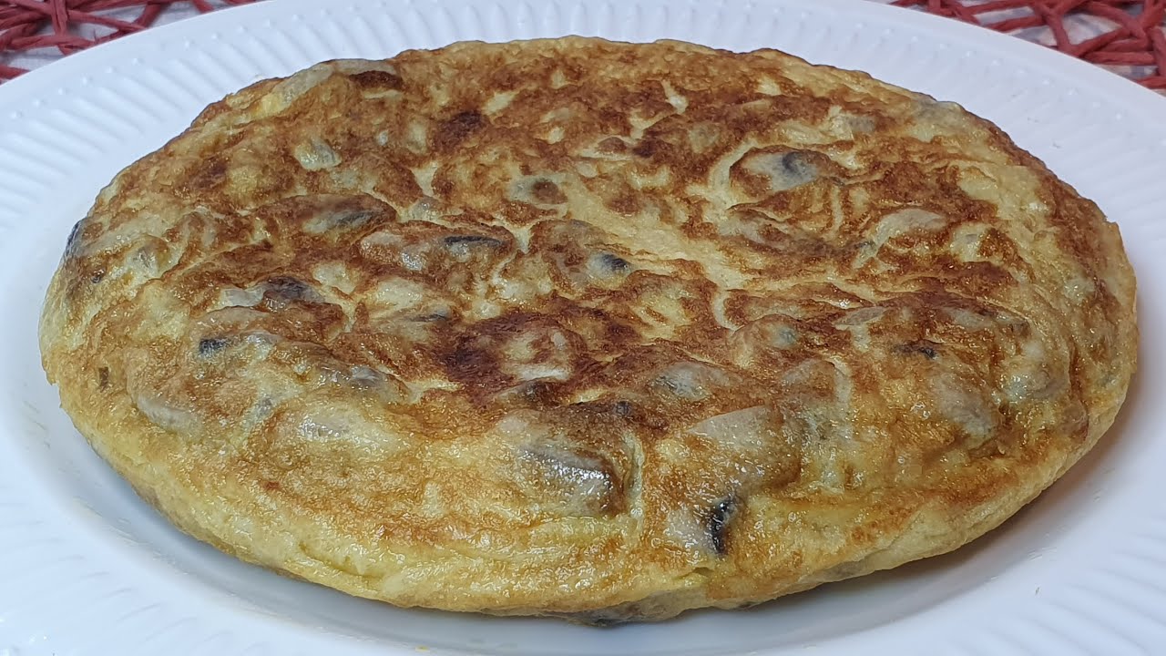 TORTILLA DE CHAMPIÑONES.🍄🍄 Tortilla vegetariana para dos!! #nuberosaylila