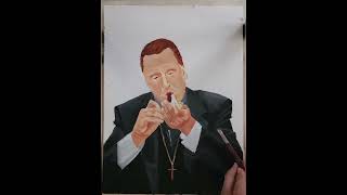 smoker priest (oil painting) #music #oilpainting