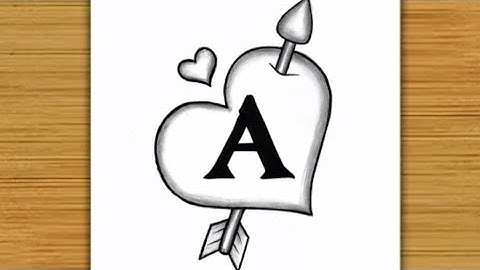 Easy A name Art  ||Heart and Arrow drawing for beginners - Drawing easy Step by step - Drawing video